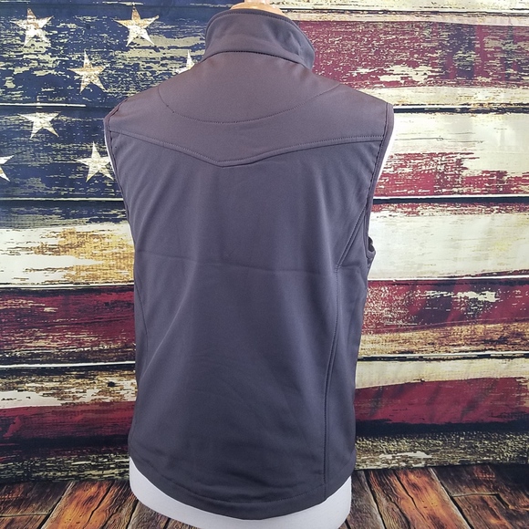 WYOMING TRADERS MENS MORGAN SOFT-SHELL VEST - CHARCOAL - Picture 3 of 6
